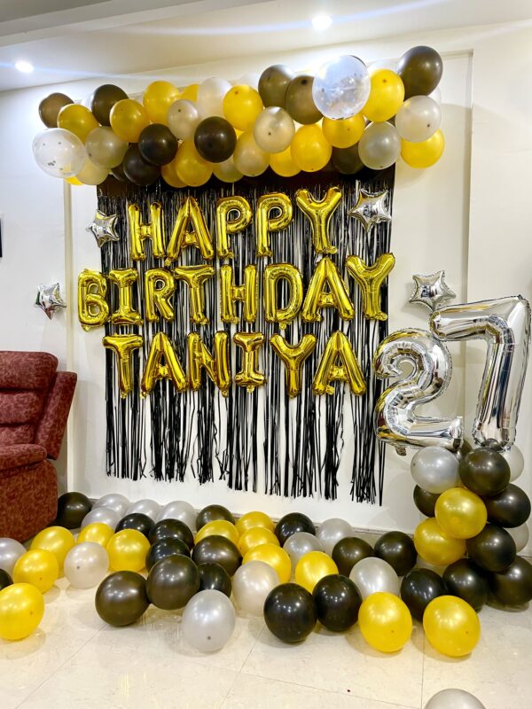 Black & Gold Birthday Decoration